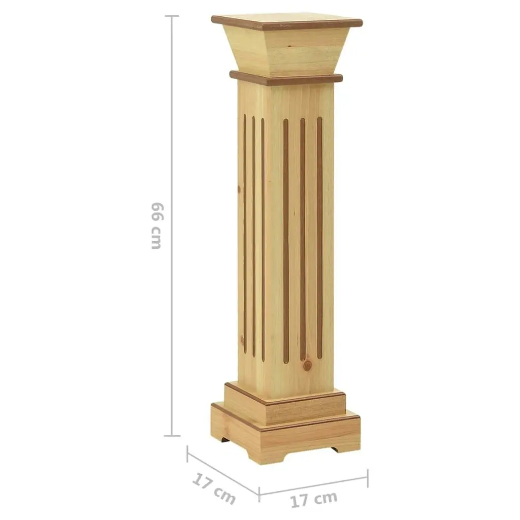 Classic Square Pillar Plant Stand Light Wood 17x17x66 cm MDF 323968