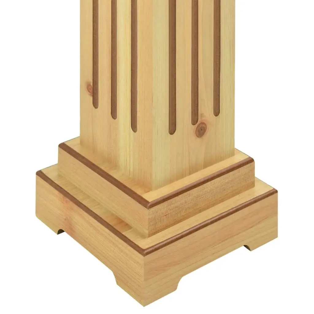 Classic Square Pillar Plant Stand Light Wood 17x17x66 cm MDF 323968