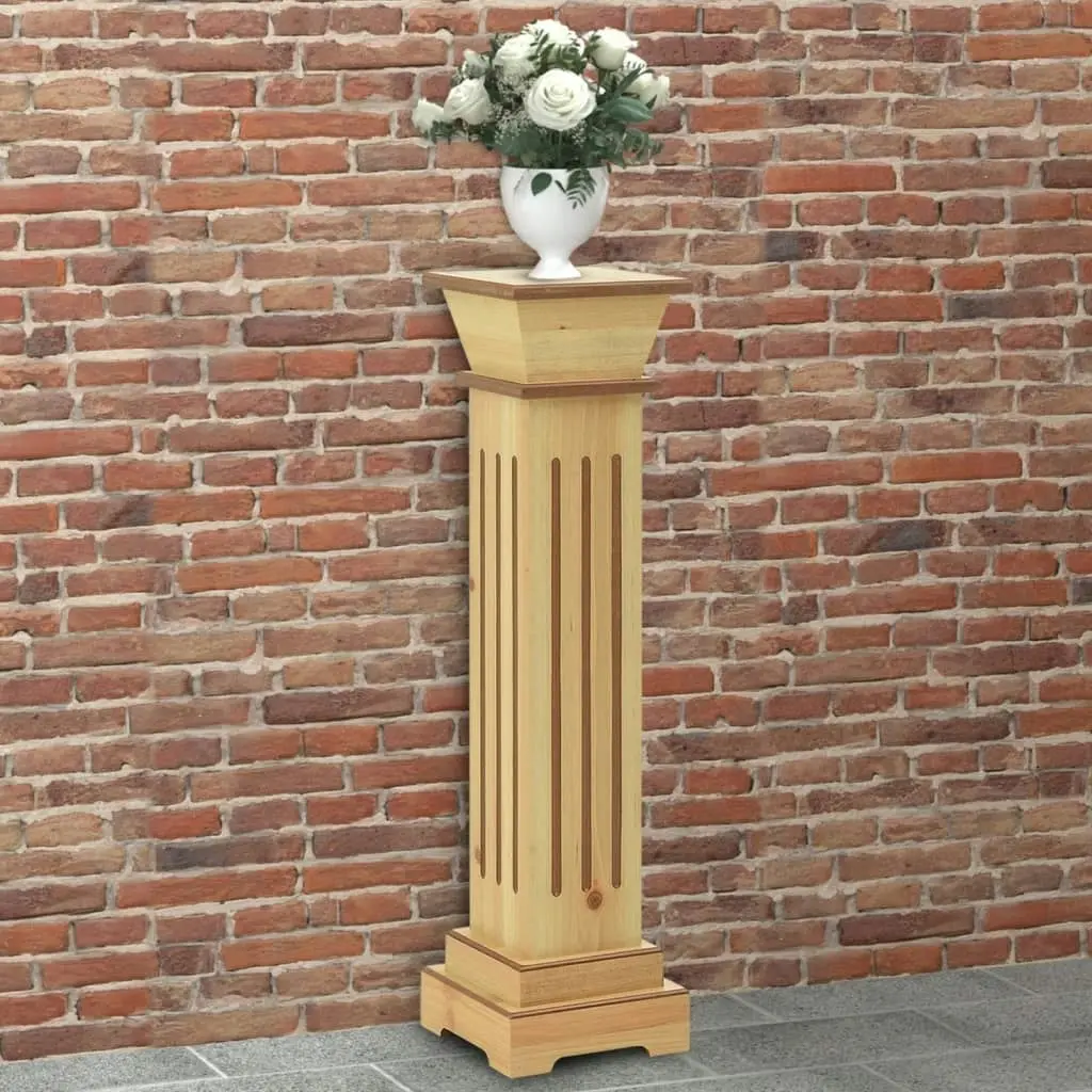 Classic Square Pillar Plant Stand Light Wood 17x17x66 cm MDF 323968