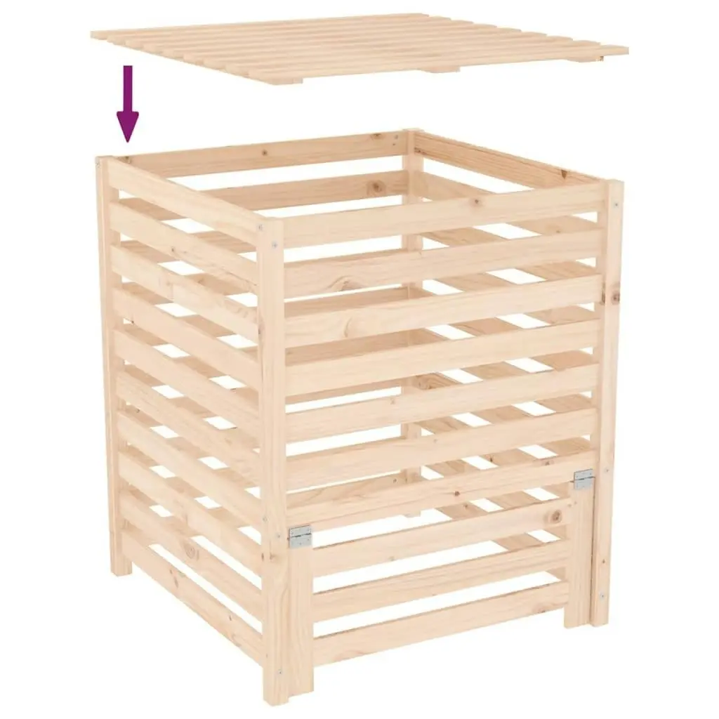 Composter 82.5x82.5x99.5 cm Solid Wood Pine 823815