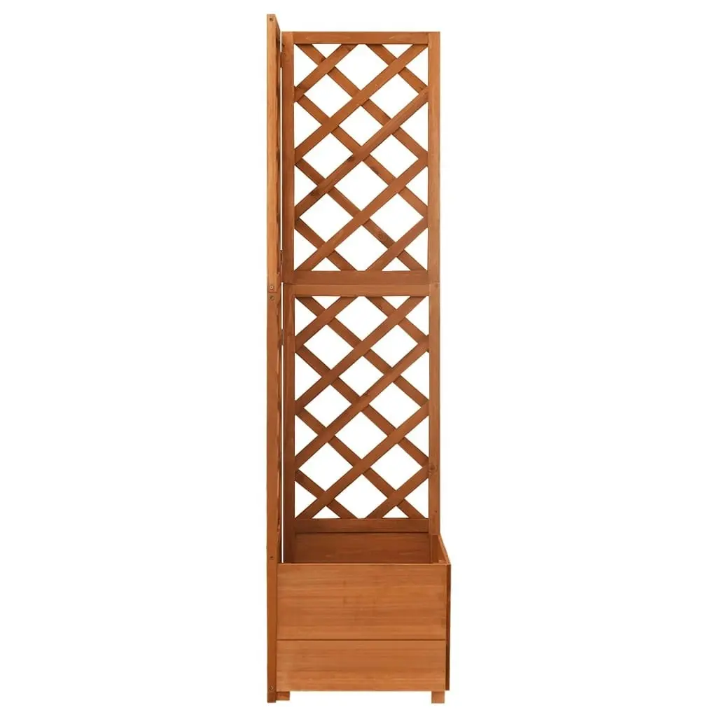 Corner Trellis Planter 40x40x150 cm Solid Fir Wood 316411