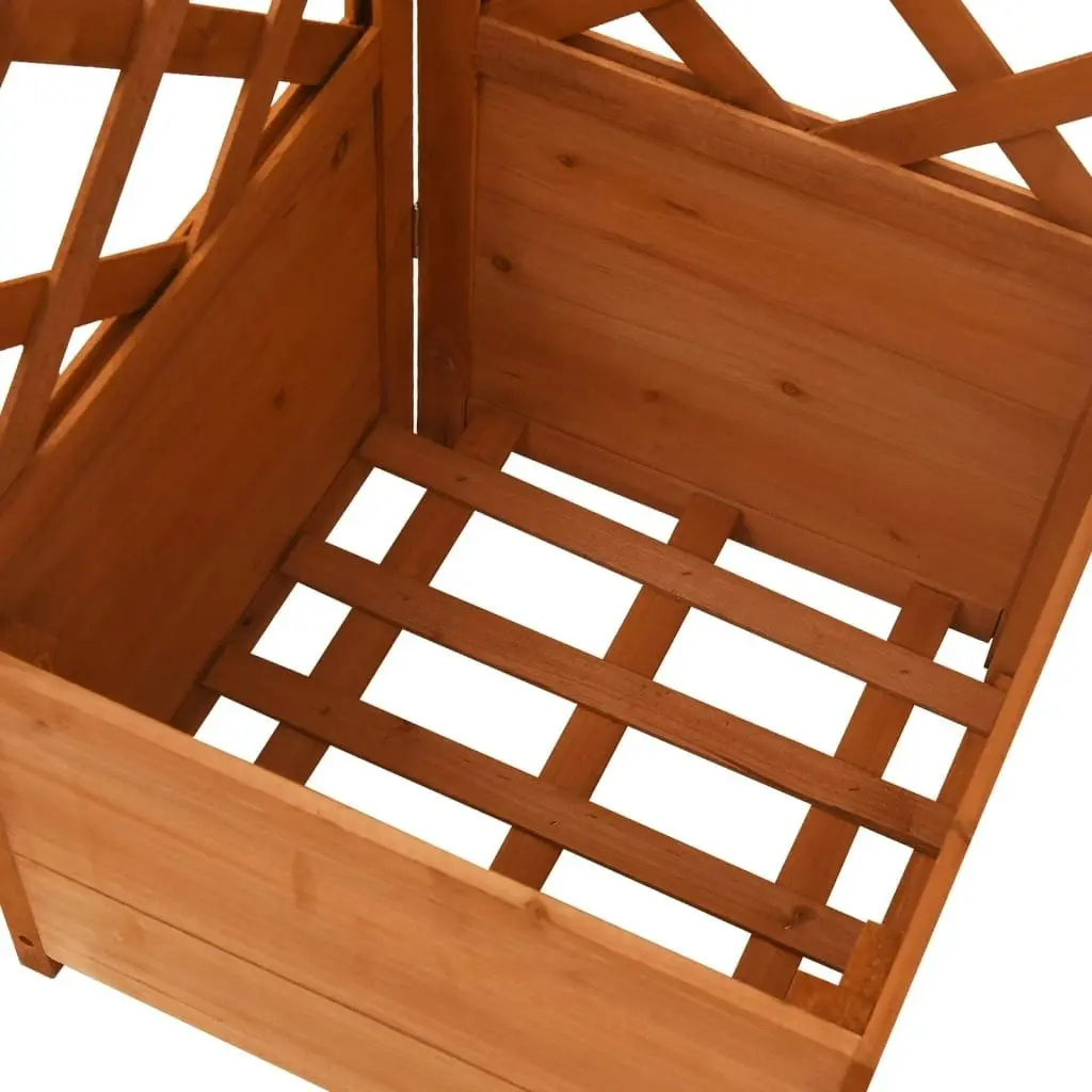 Corner Trellis Planter 40x40x150 cm Solid Fir Wood 316411