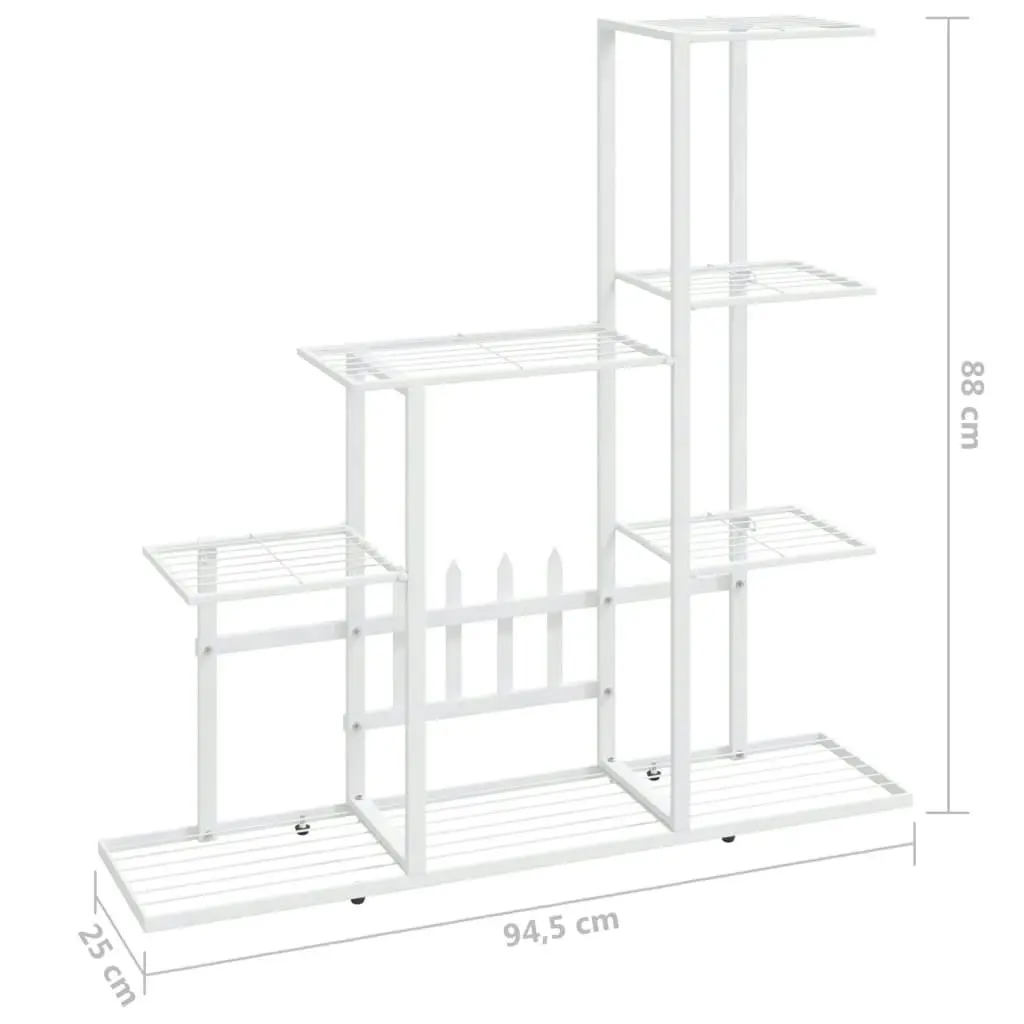 Flower Stand 94.5x25x88 cm White Metal 336113