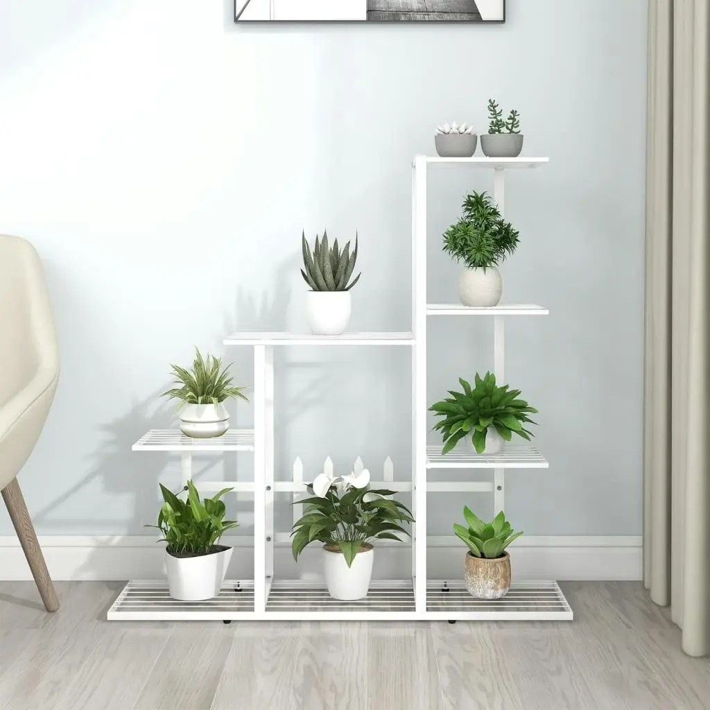 Flower Stand 94.5x25x88 cm White Metal 336113