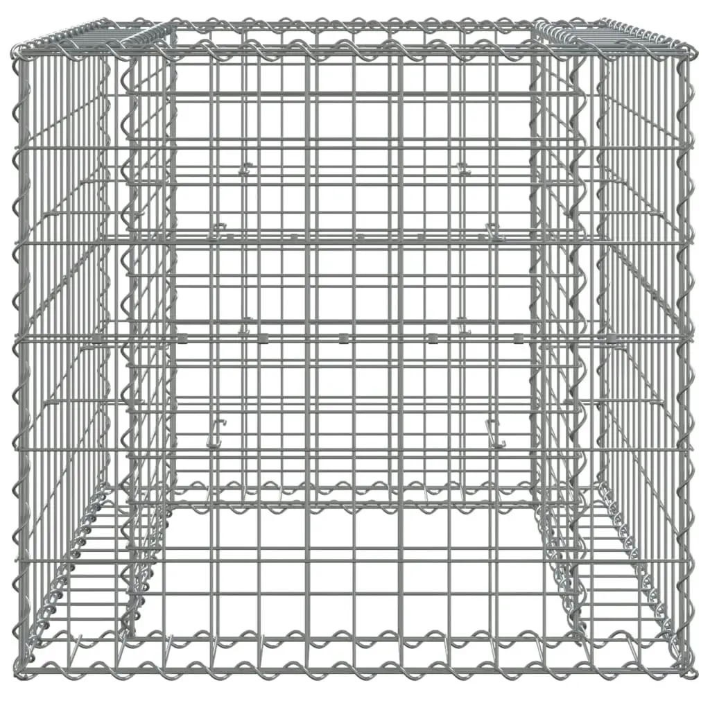 Gabion Basket Silver 70x70x65 cm Galvanised Iron 364850