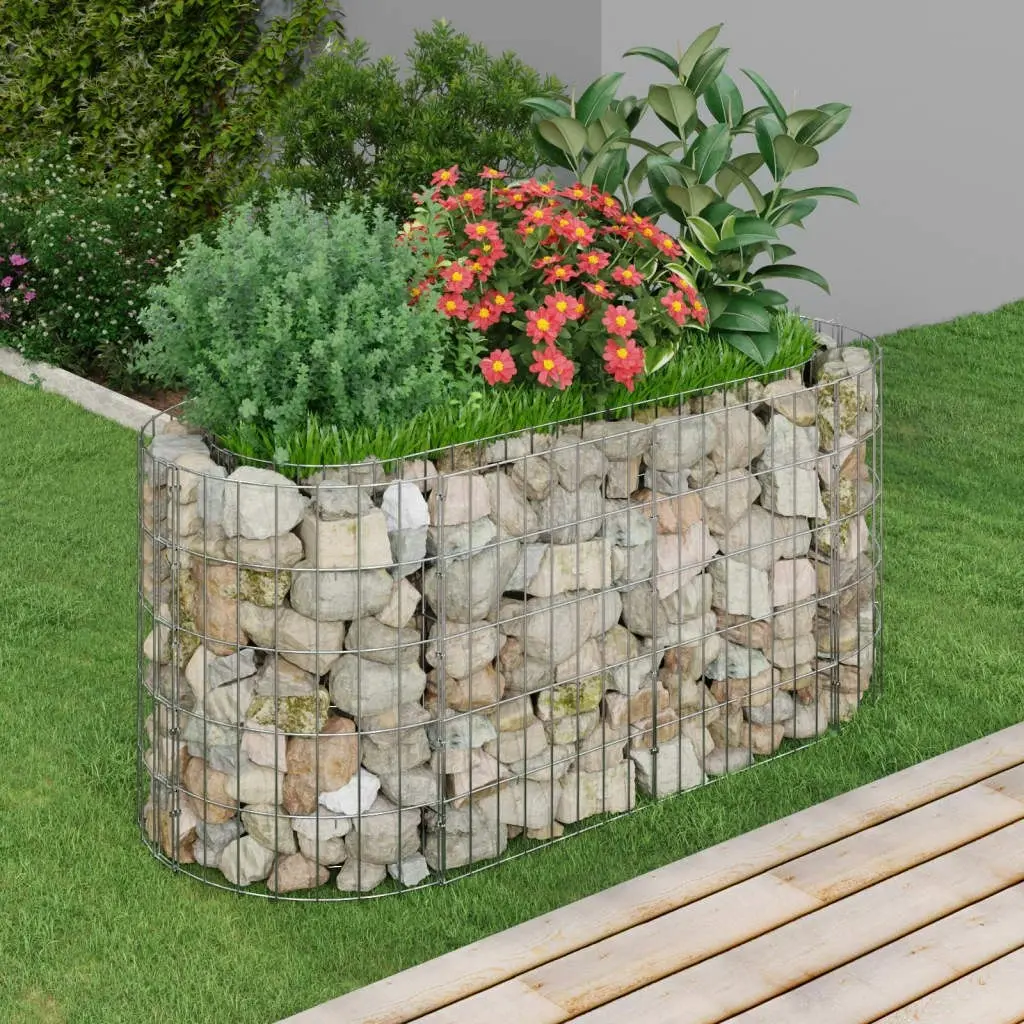 Gabion Raised Bed Galvanised Iron 120x50x50 cm 152024