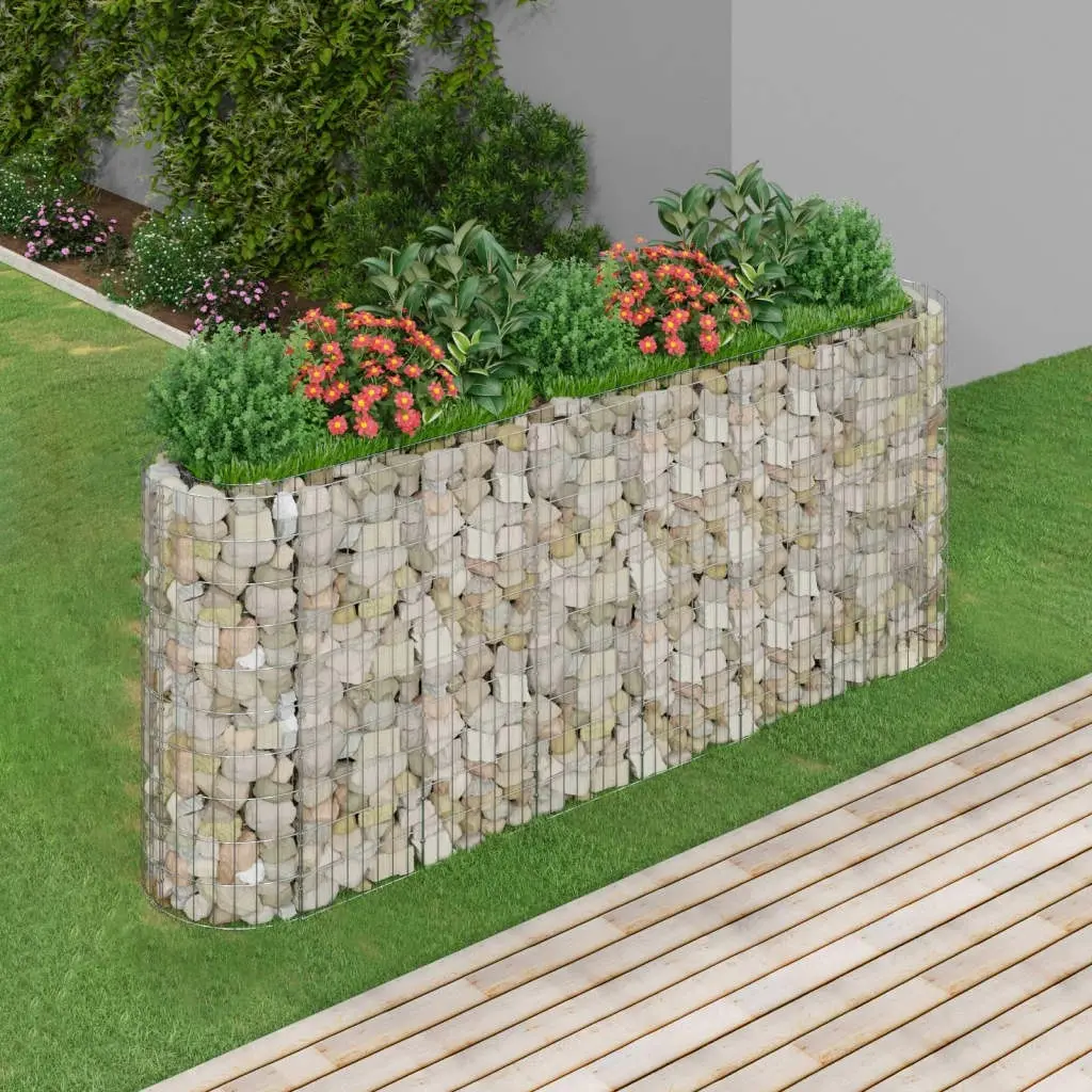 Gabion Raised Bed Galvanised Iron 260x50x100 cm 152034