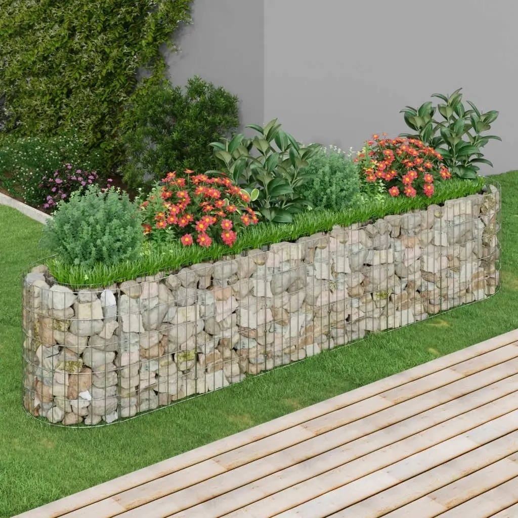 Gabion Raised Bed Galvanised Iron 260x50x50 cm 152026