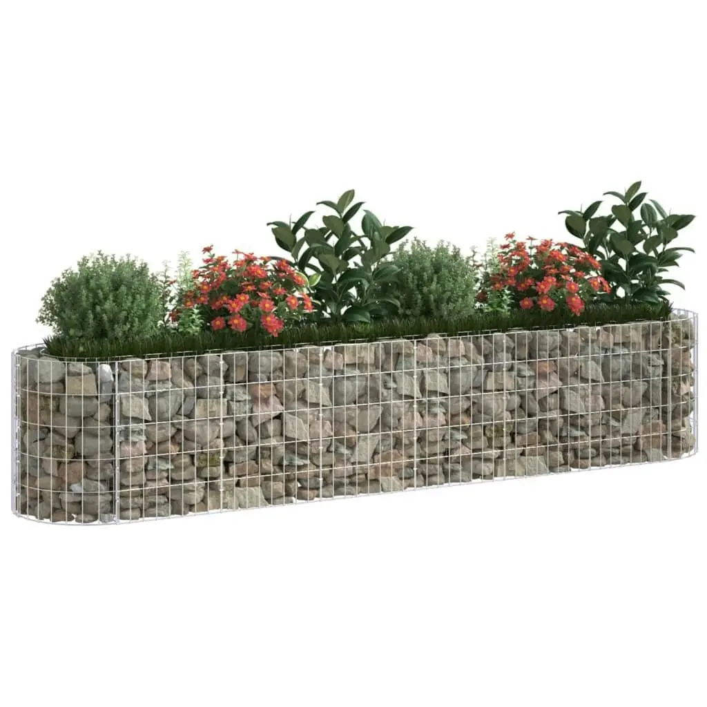 Gabion Raised Bed Galvanised Iron 260x50x50 cm 152026