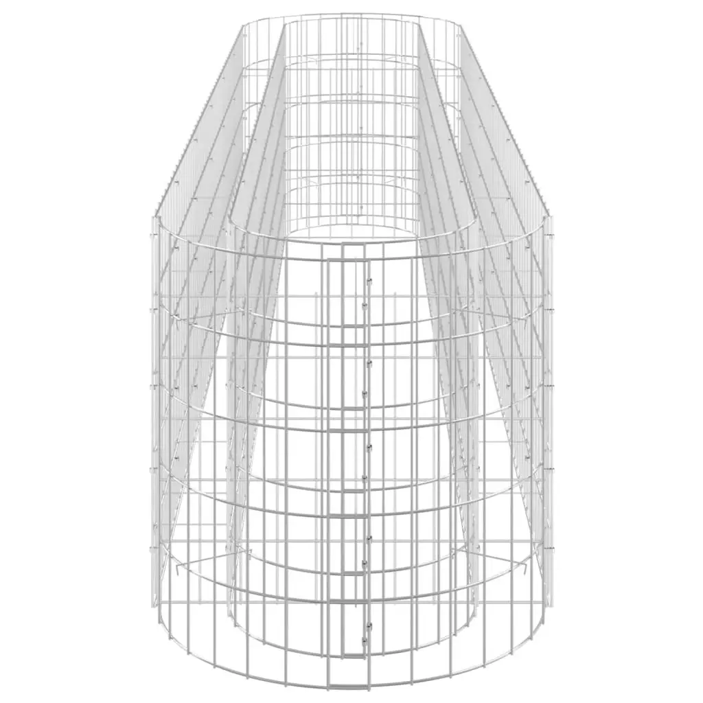 Gabion Raised Bed Galvanised Iron 260x50x50 cm 152026