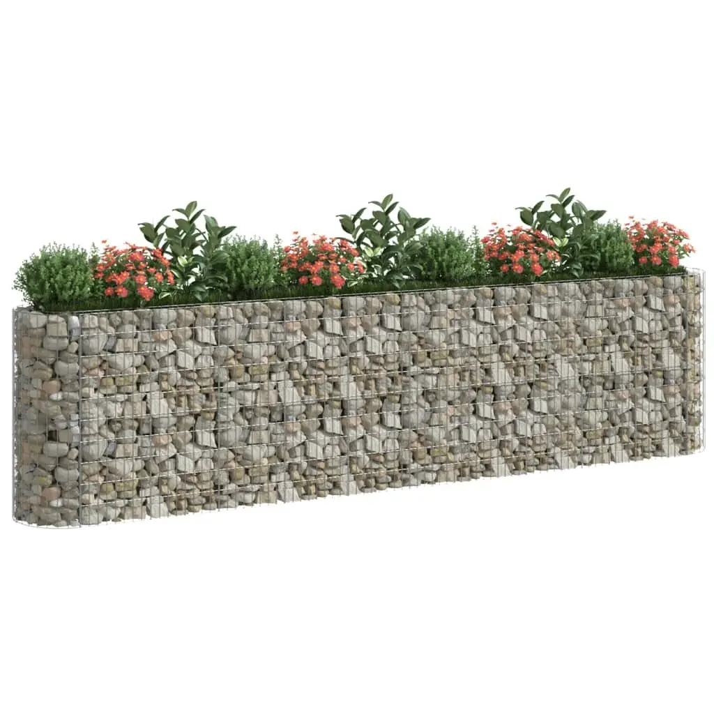 Gabion Raised Bed Galvanised Iron 400x50x100 cm 152036