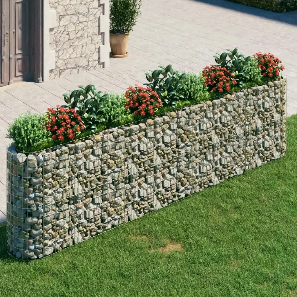 Gabion Raised Bed Galvanised Iron 400x50x100 cm 152036