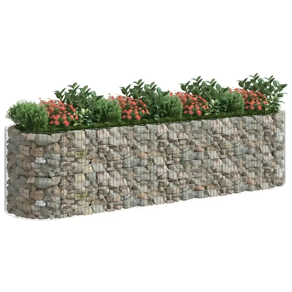 Gabion Raised Bed Galvanised Iron 400x100x100 cm 152047