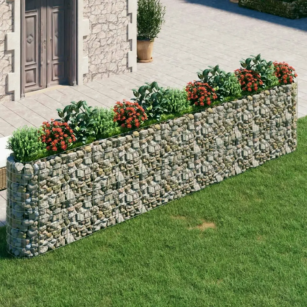 Gabion Raised Bed Galvanised Iron 470x50x100 cm 152037