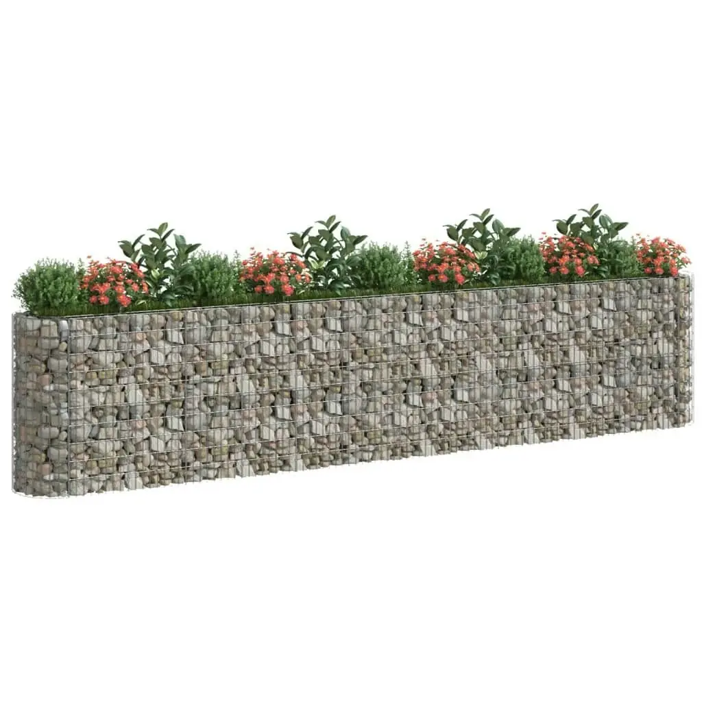 Gabion Raised Bed Galvanised Iron 470x50x100 cm 152037