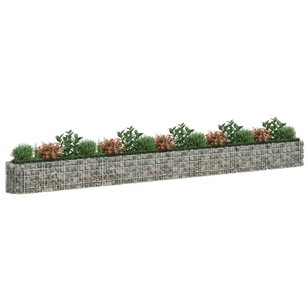 Gabion Raised Bed Galvanised Iron 610x50x50 cm 152031