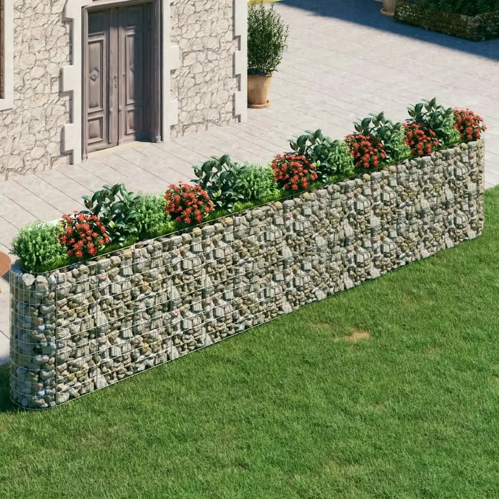 Gabion Raised Bed Galvanised Iron 540x50x100 cm 152038