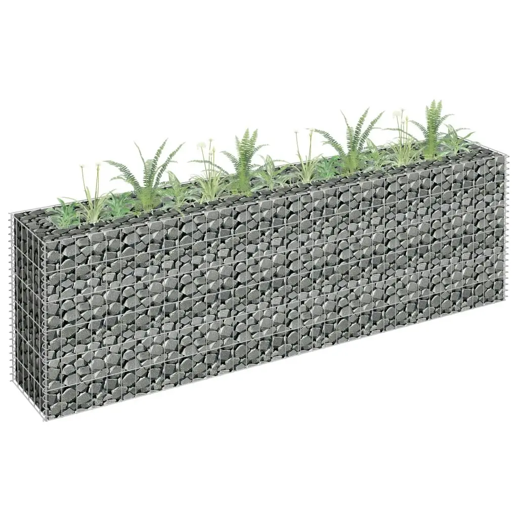 Gabion Raised Bed Galvanised Steel 180x30x60 cm 145634