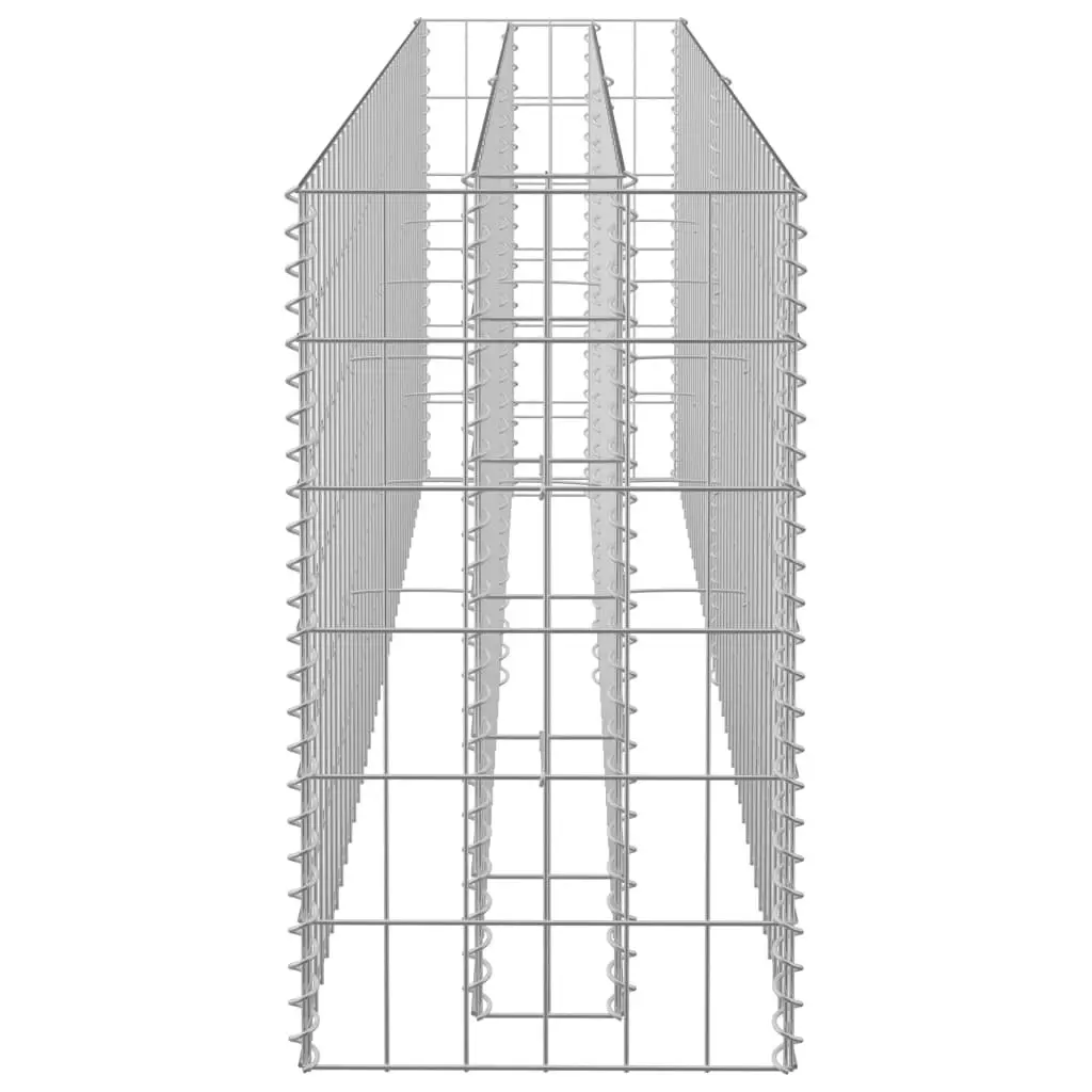 Gabion Raised Bed Galvanised Steel 180x30x60 cm 145634