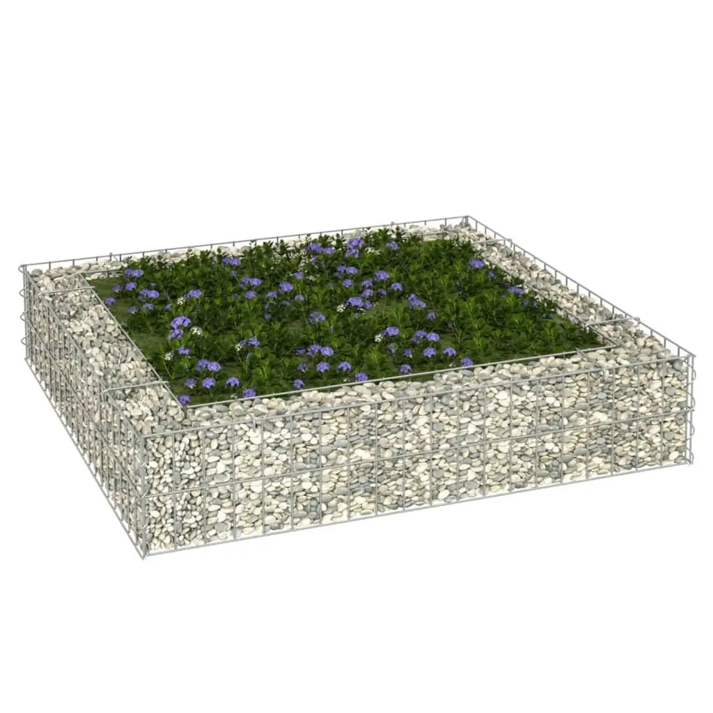 Gabion Raised Bed Galvanised Steel 100x100x20 cm 151311