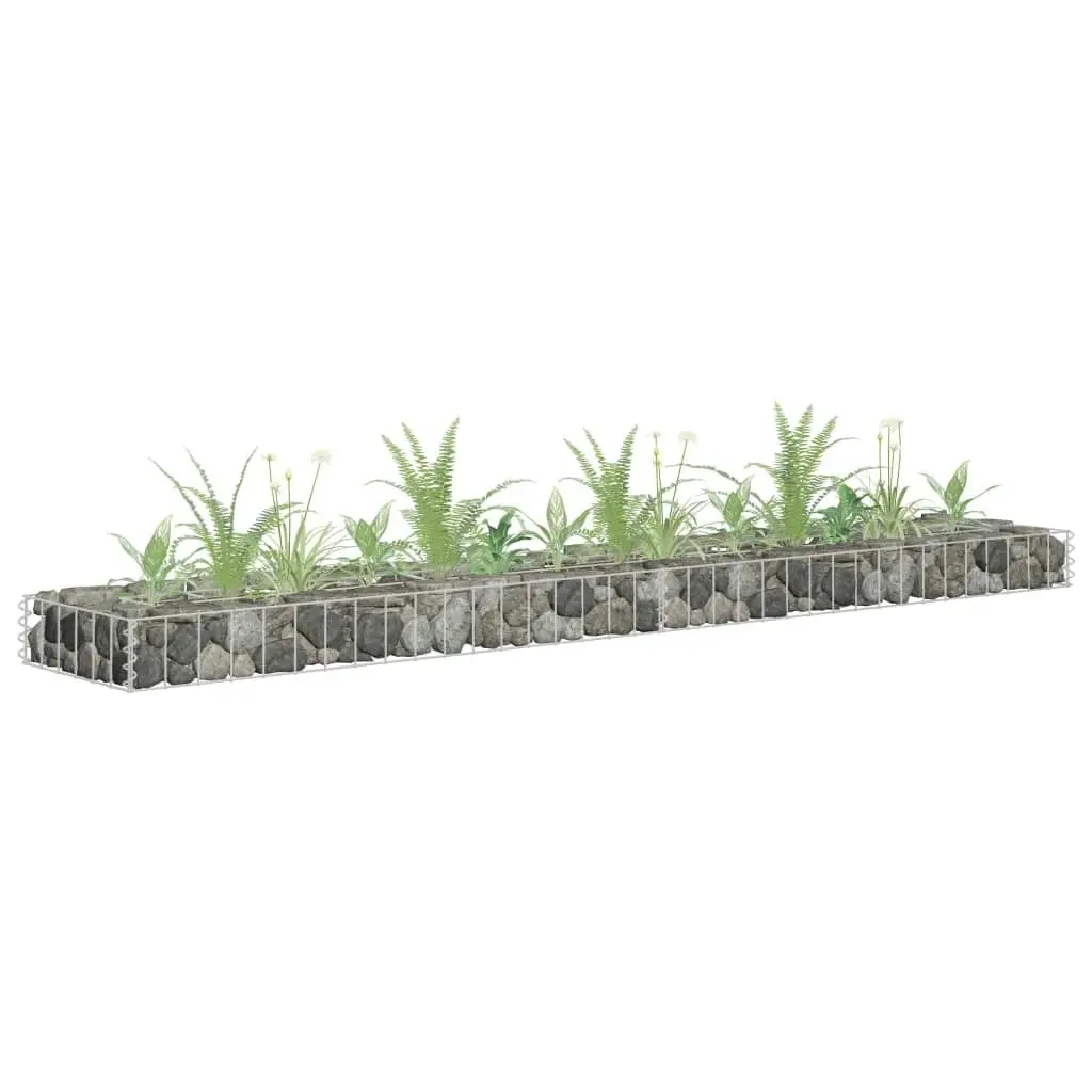 Gabion Raised Bed Galvanised Steel 180x30x10 cm 145632