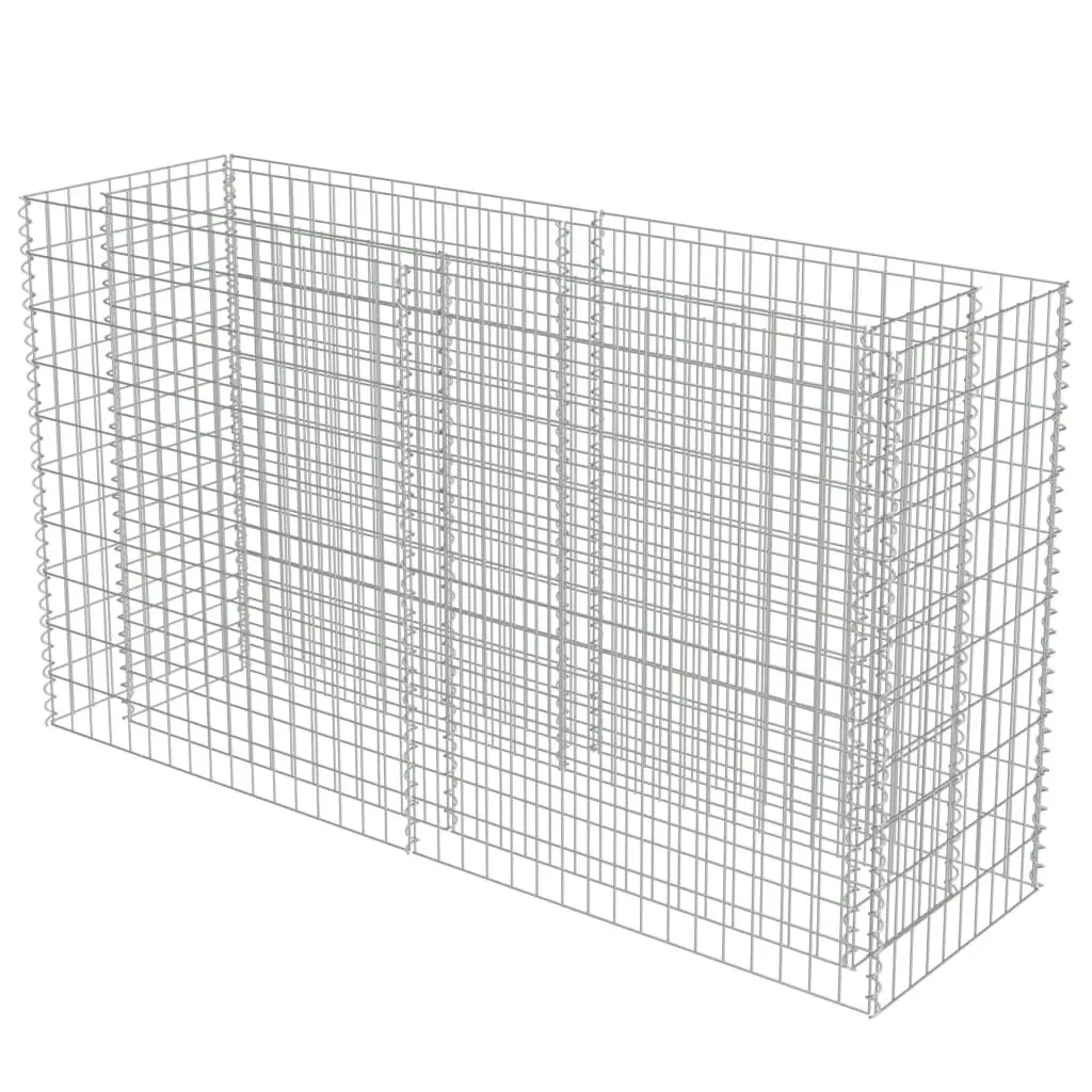 Gabion Raised Bed Galvanised Steel 180x50x100 cm 143558