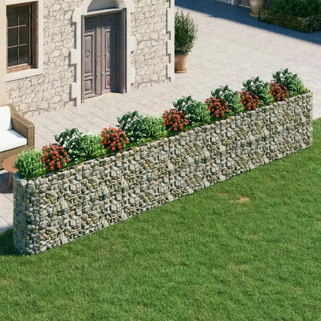 Gabion Raised Bed Galvanised Iron 610x50x100 cm 152039