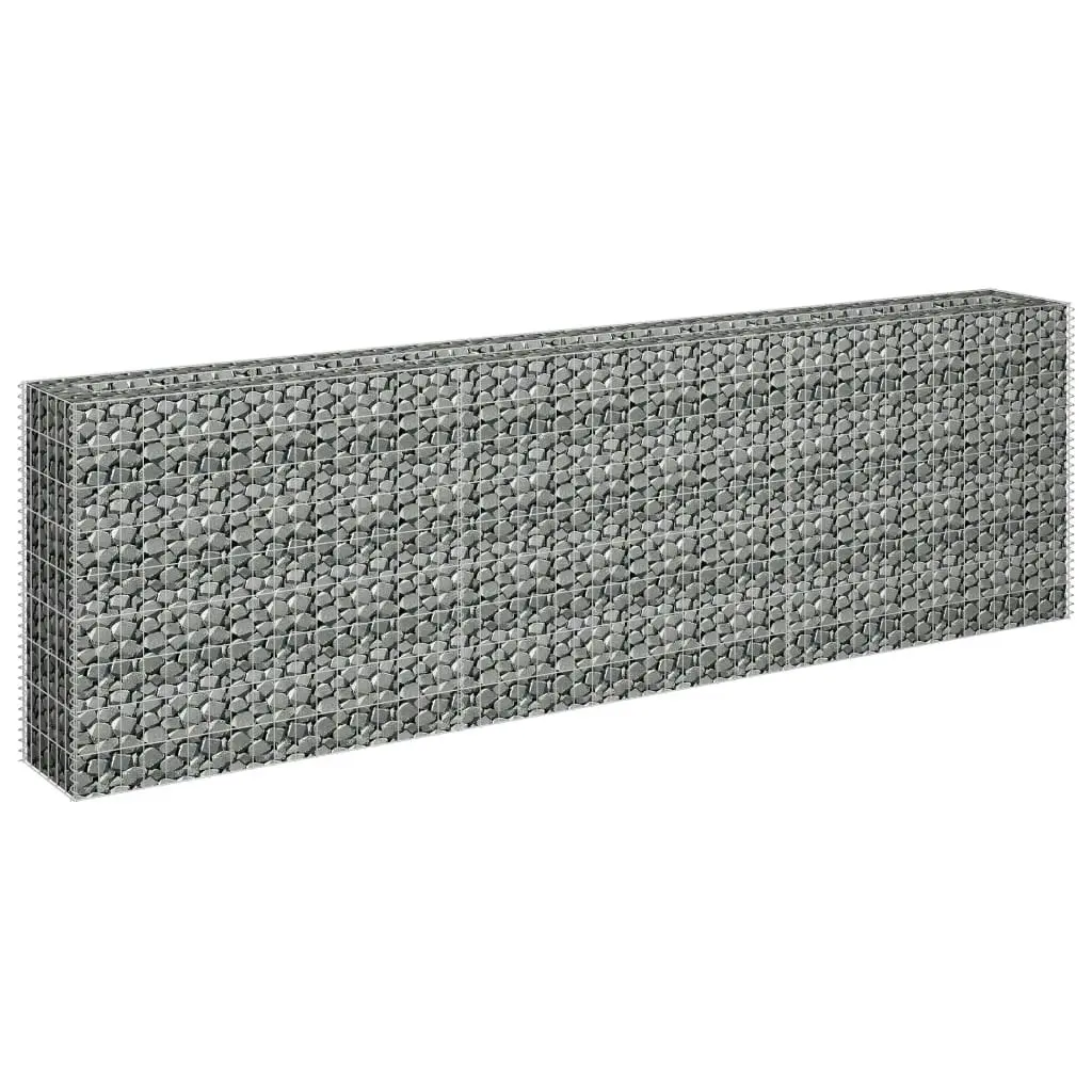 Gabion Raised Bed Galvanised Steel 270x30x90 cm 145639