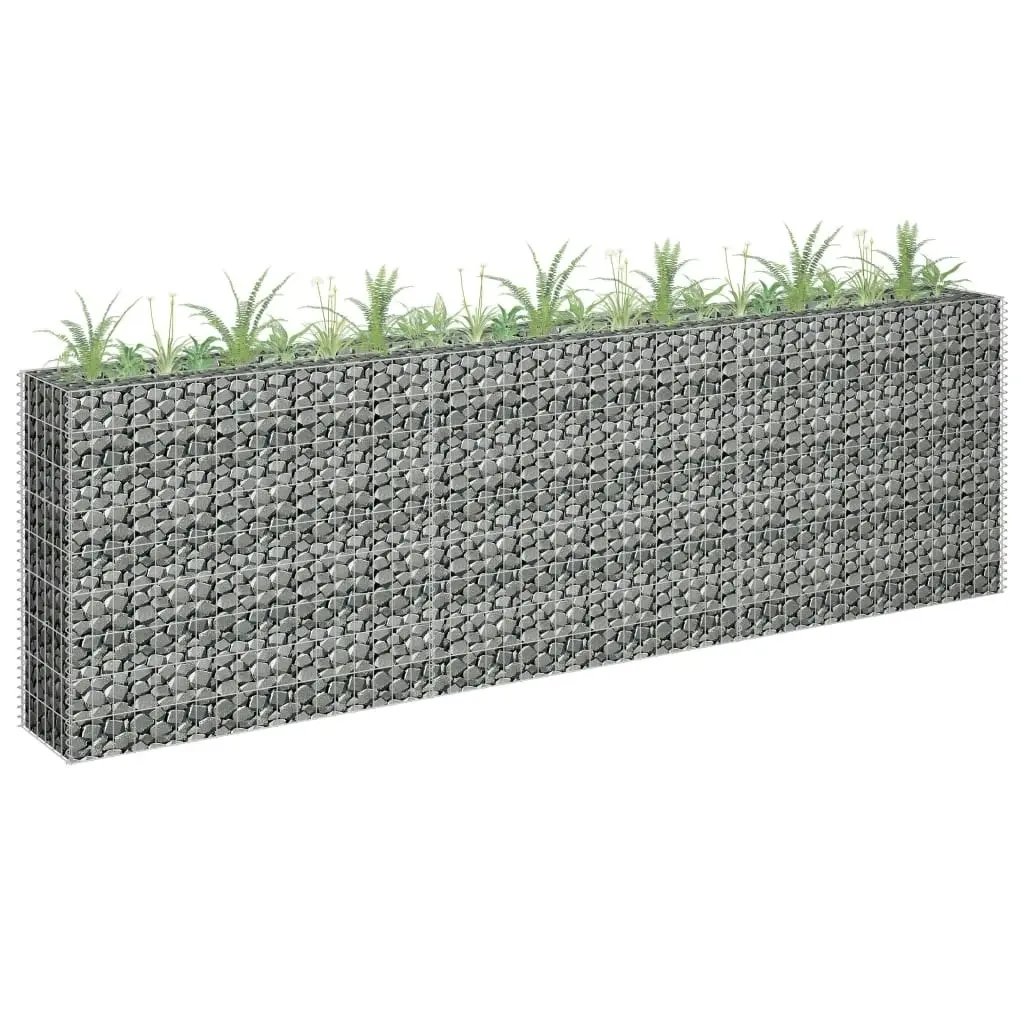 Gabion Raised Bed Galvanised Steel 270x30x90 cm 145639