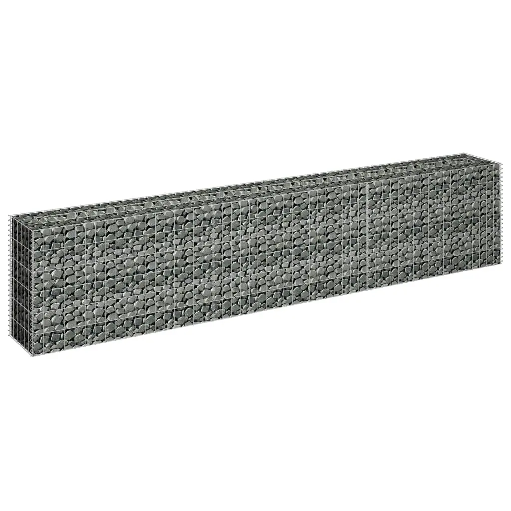 Gabion Raised Bed Galvanised Steel 270x30x60 cm 145638