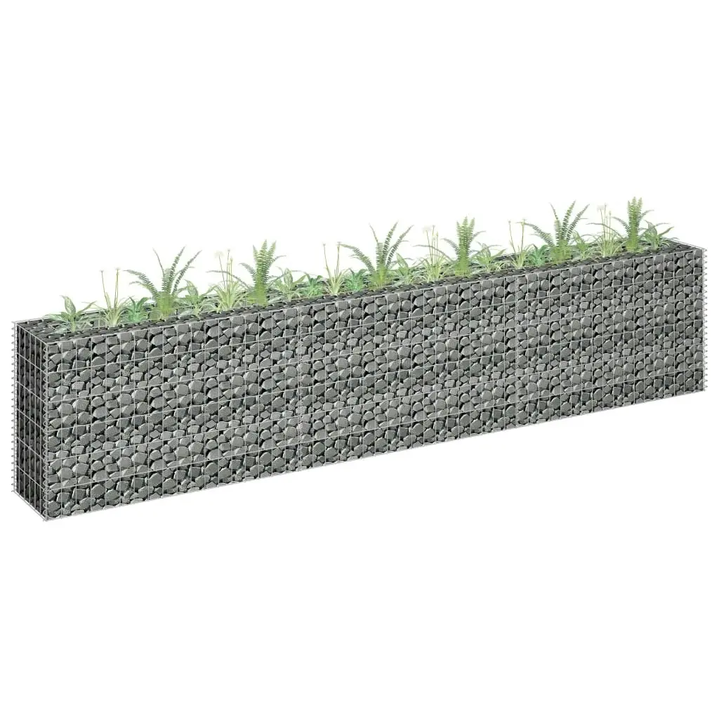 Gabion Raised Bed Galvanised Steel 270x30x60 cm 145638