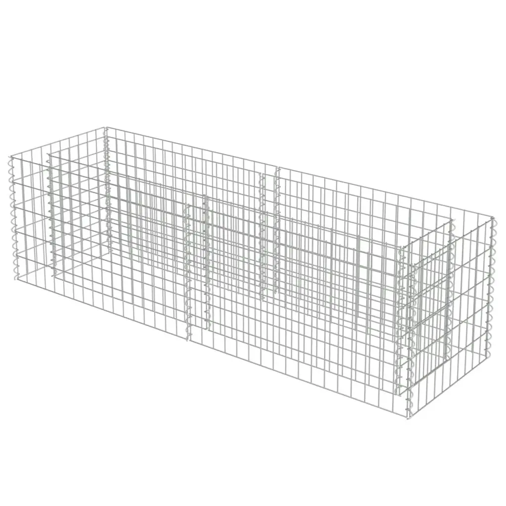 Gabion Raised Bed Galvanised Steel 180x50x50 cm 143559