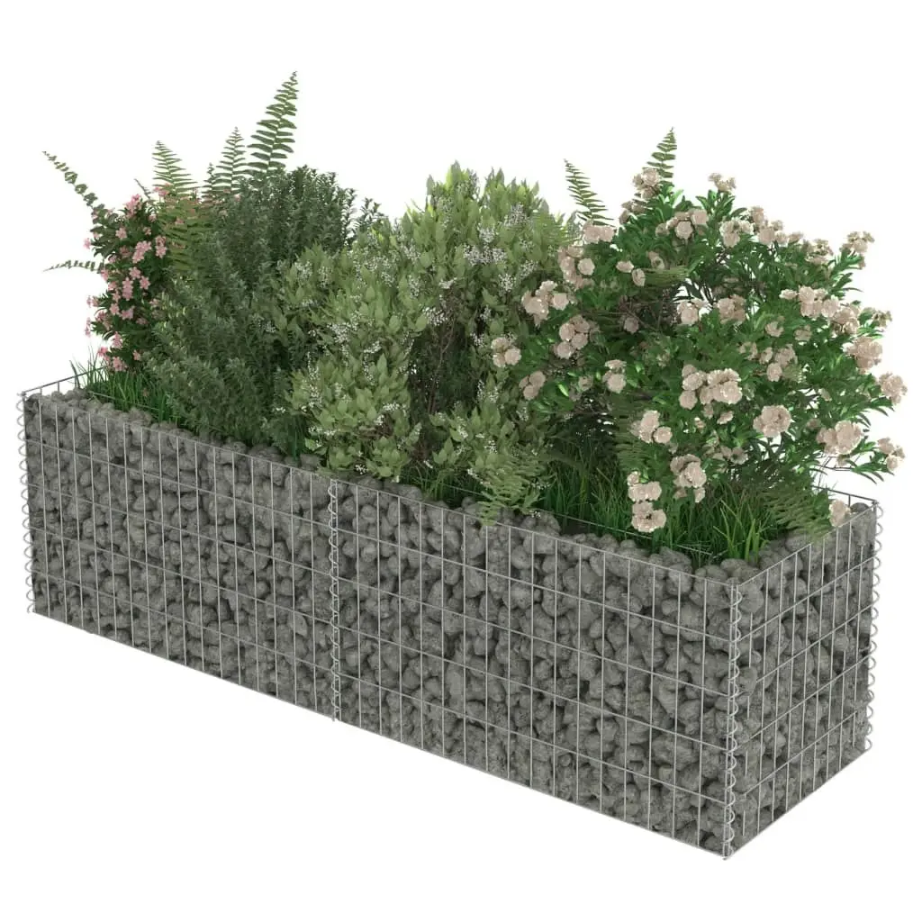 Gabion Raised Bed Galvanised Steel 180x50x50 cm 143559