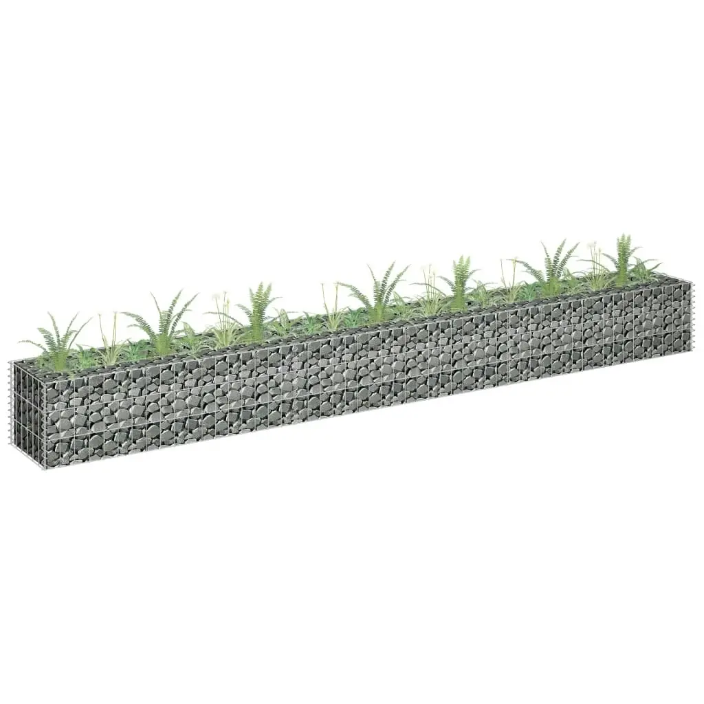 Gabion Raised Bed Galvanised Steel 270x30x30 cm 145637