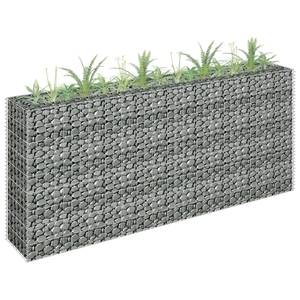 Gabion Raised Bed Galvanised Steel 180x30x90 cm 145635