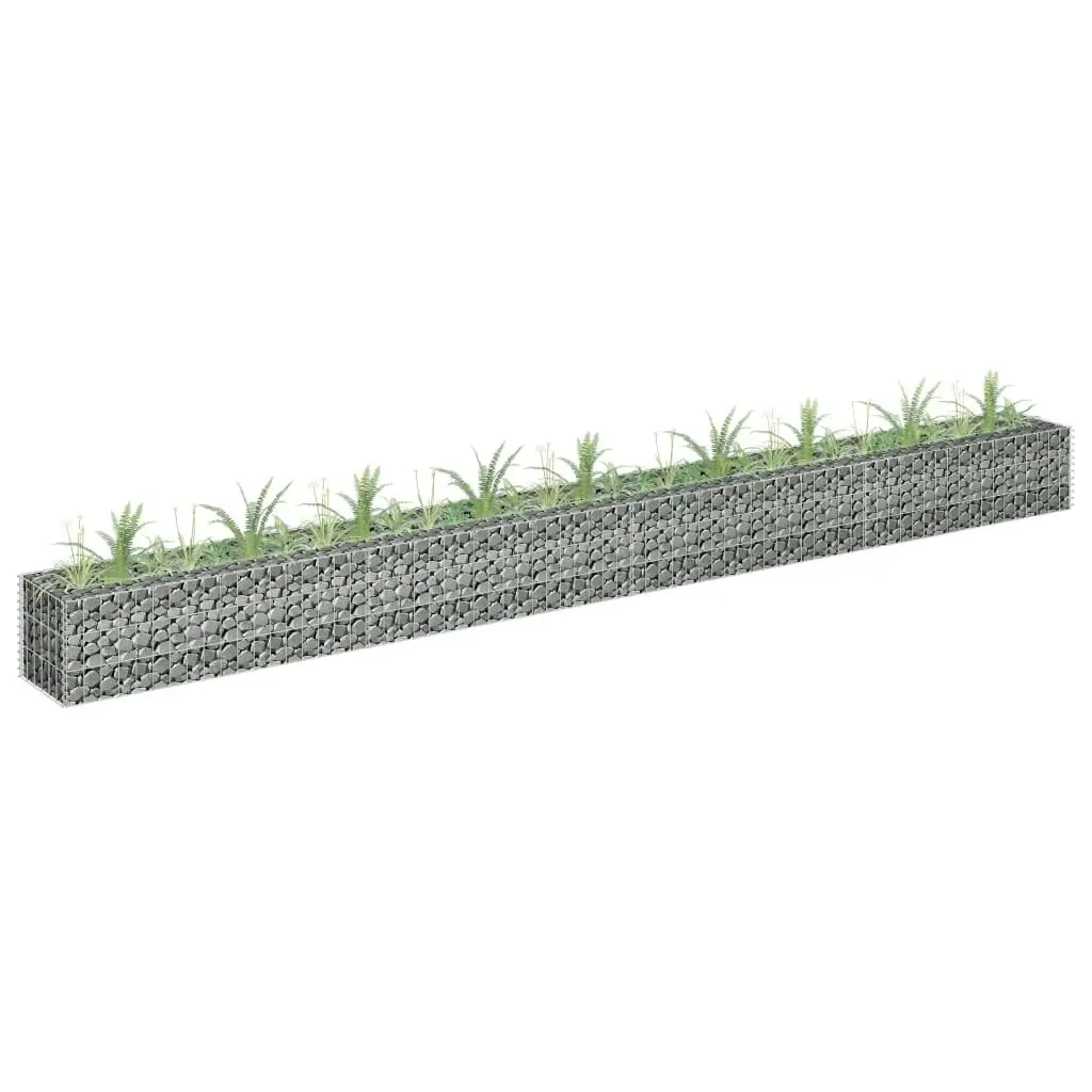 Gabion Raised Bed Galvanised Steel 360x30x30 cm 145641