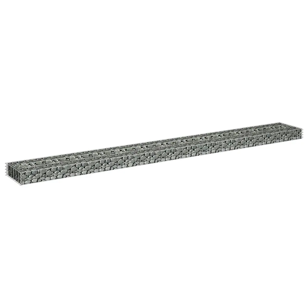 Gabion Raised Bed Galvanised Steel 270x30x10 cm 145636