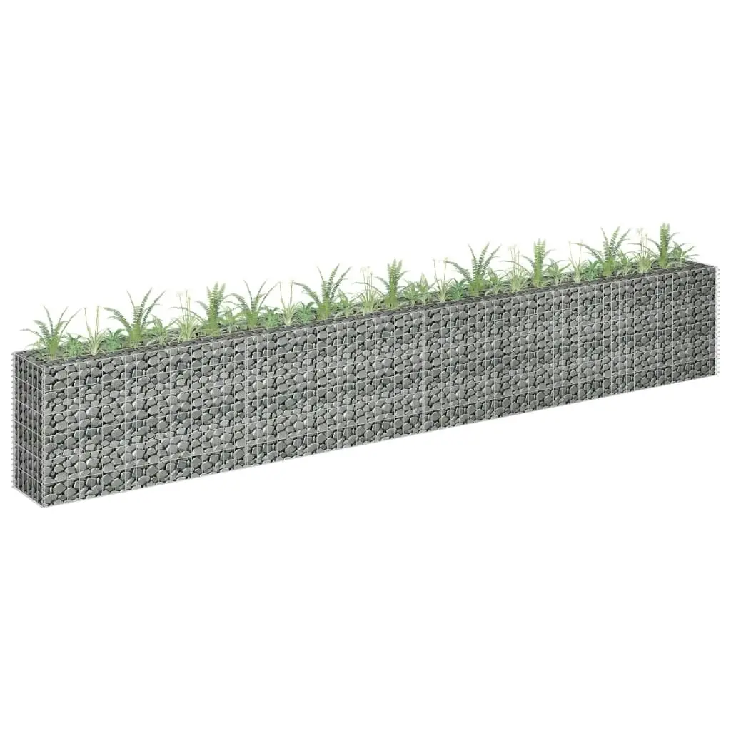 Gabion Raised Bed Galvanised Steel 360x30x60 cm 145642