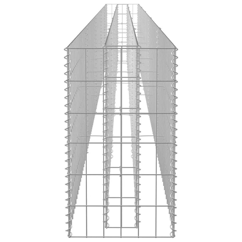 Gabion Raised Bed Galvanised Steel 450x30x60 cm 145646