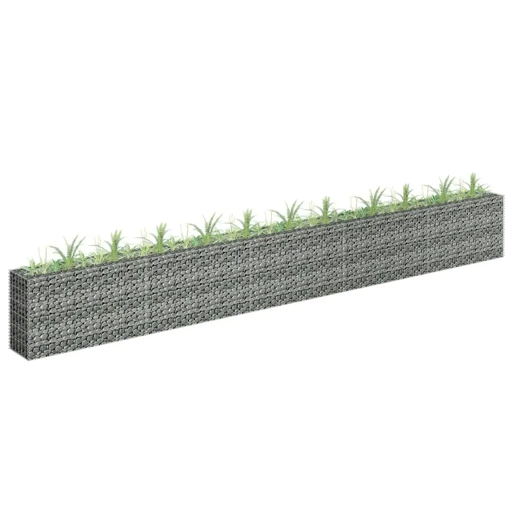 Gabion Raised Bed Galvanised Steel 450x30x60 cm 145646