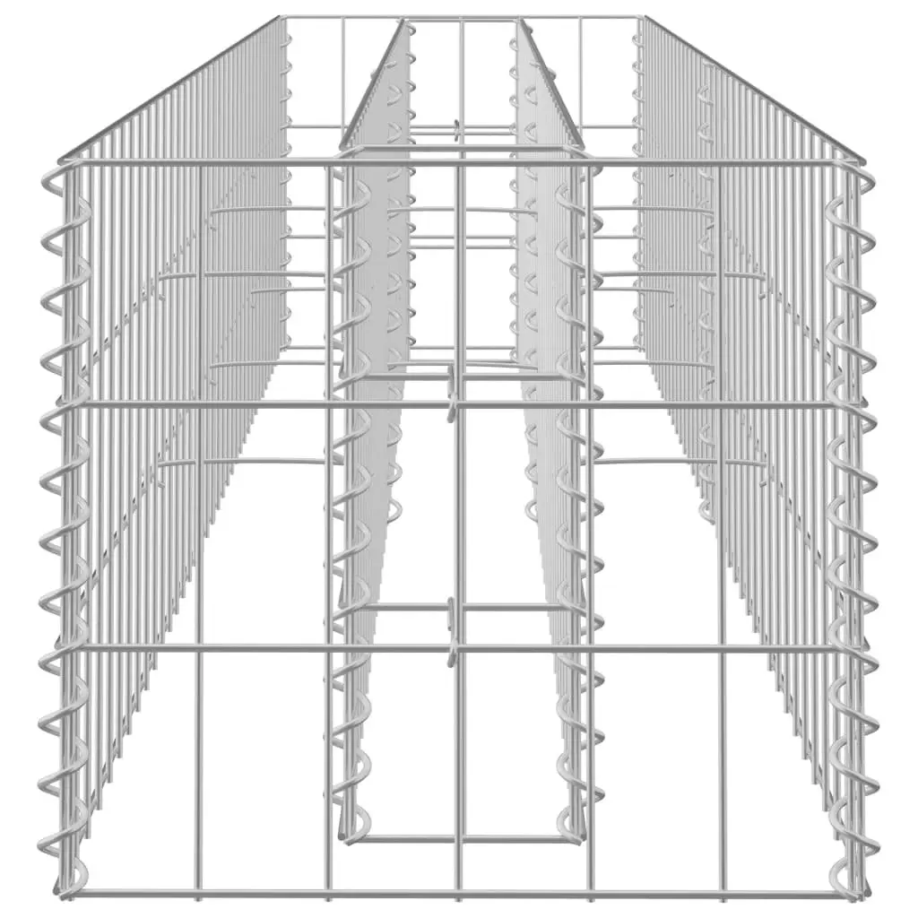 Gabion Raised Bed Galvanised Steel 180x30x30 cm 145633