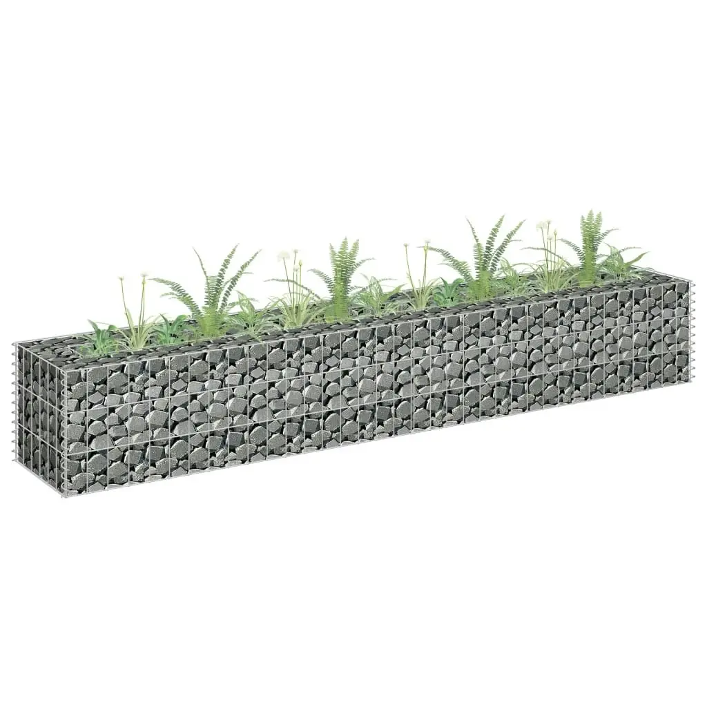 Gabion Raised Bed Galvanised Steel 180x30x30 cm 145633