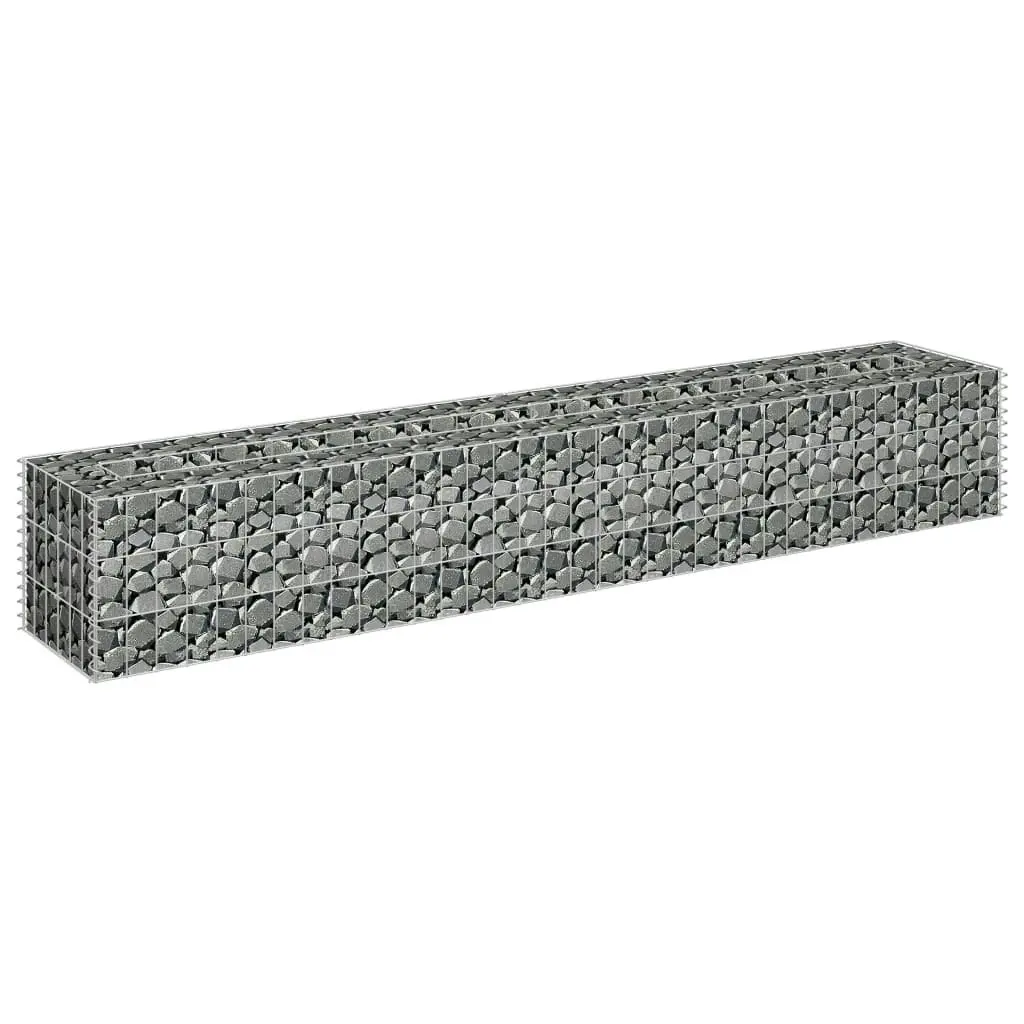 Gabion Raised Bed Galvanised Steel 180x30x30 cm 145633