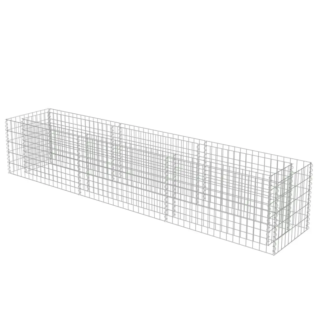 Gabion Raised Bed Galvanised Steel 270x50x50 cm 143563