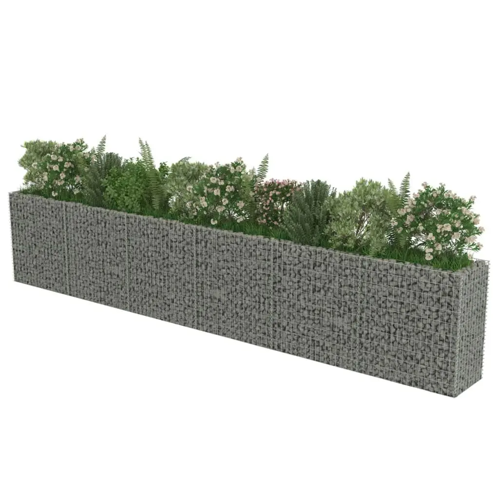 Gabion Raised Bed Galvanised Steel 540x50x100 cm 143566