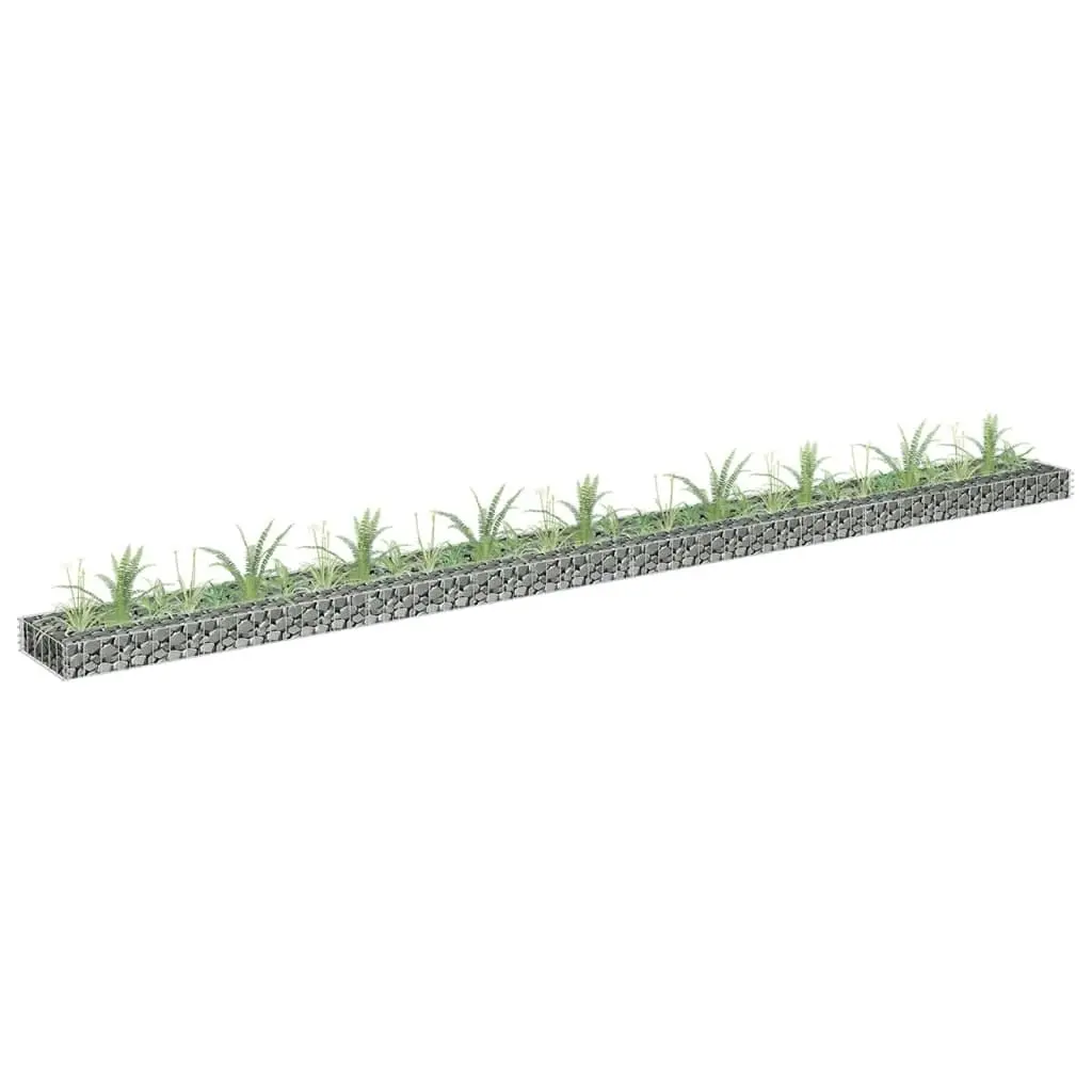 Gabion Raised Bed Galvanised Steel 360x30x10 cm 145640