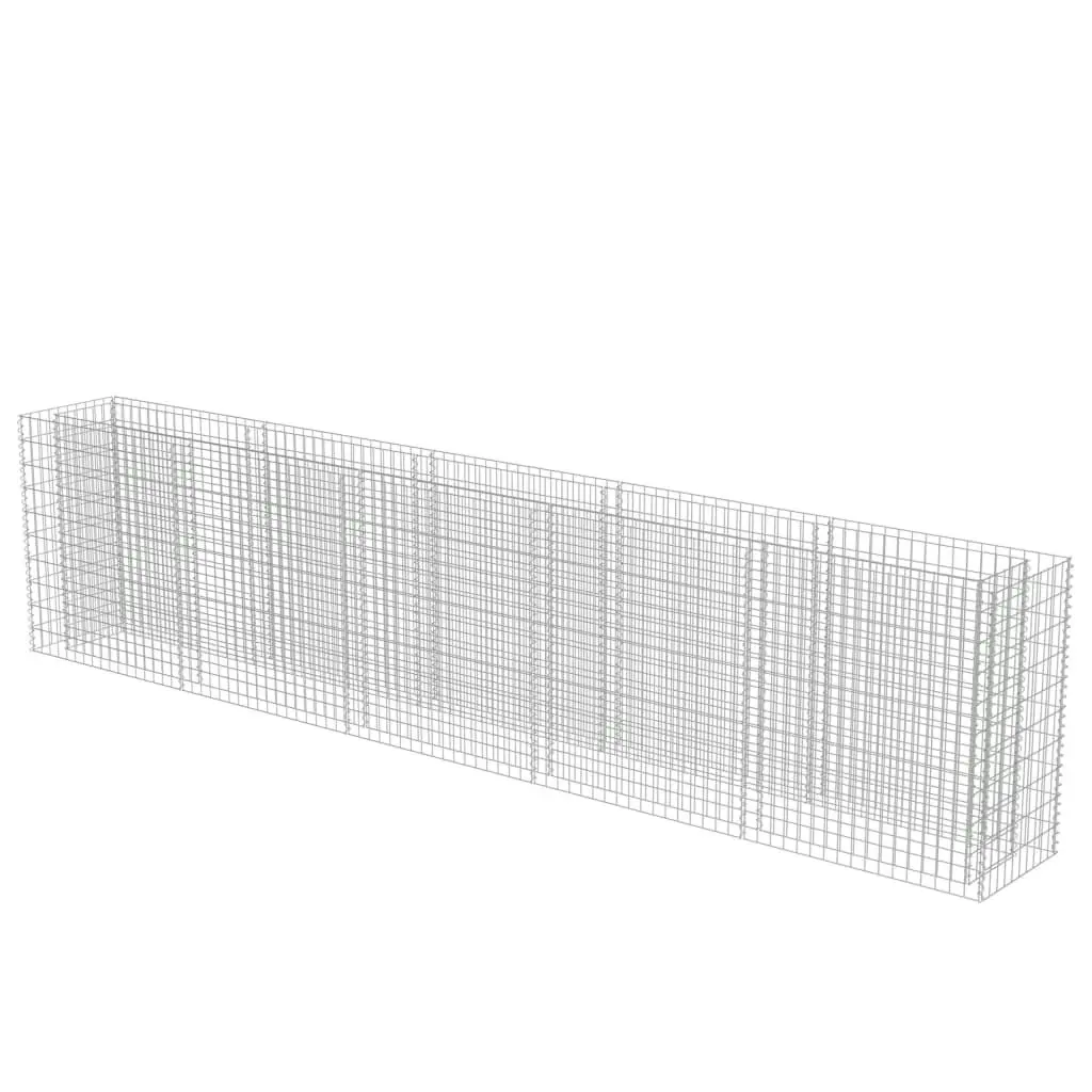 Gabion Raised Bed Galvanised Steel 450x50x100 cm 143564