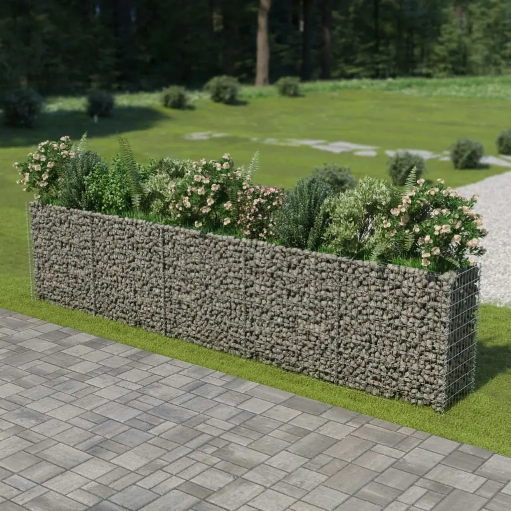 Gabion Raised Bed Galvanised Steel 450x50x100 cm 143564