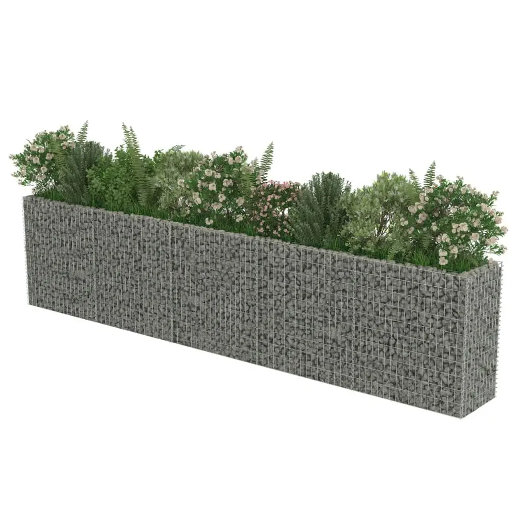 Gabion Raised Bed Galvanised Steel 450x50x100 cm 143564