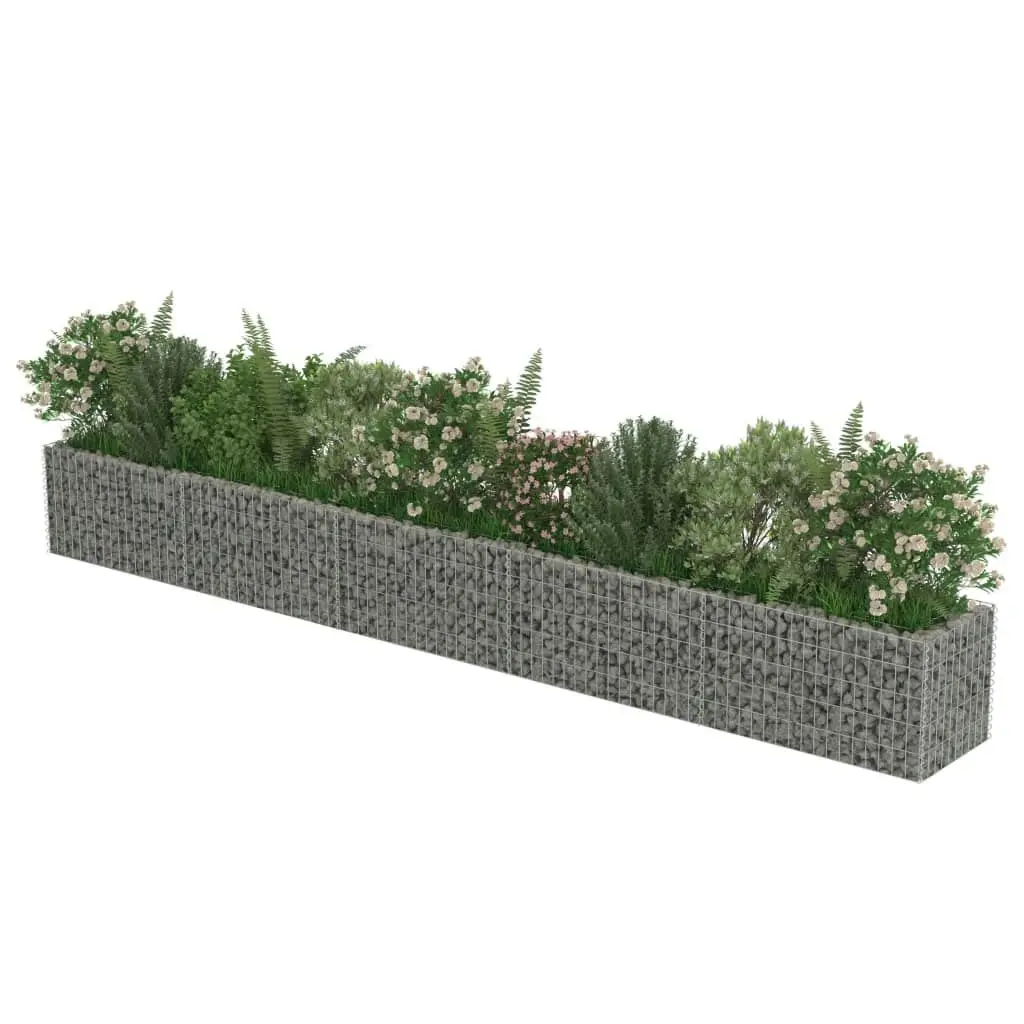 Gabion Raised Bed Galvanised Steel 450x50x50 cm 143565